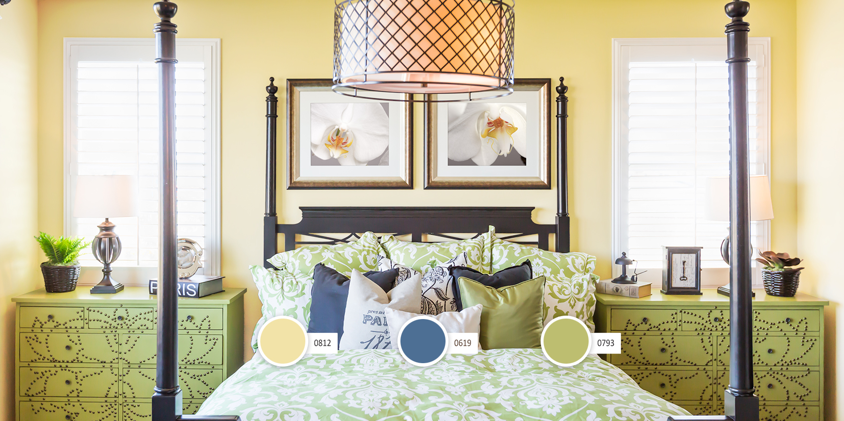 Interior Bedroom Design with Four Post Bed Frame.